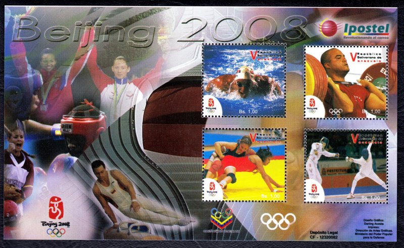 Venezuela 2008 Olympic Games Mint MNH Miniature Sheet SC 1686