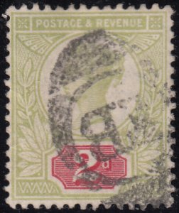 Great Britain 1887-92 used Sc 113 2p Victoria FB cancel