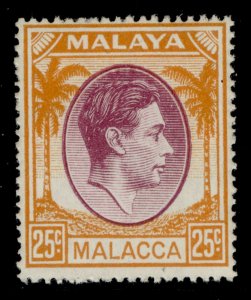 MALAYSIA - Malacca GVI SG12, 25c purple & orange, LH MINT.