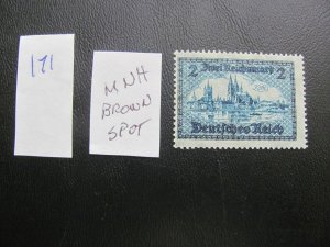 Germany 1930 MNH BROWNING ON BACK SC 387 SET  VF 140 EUROS (171)