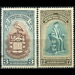 BARBADOS 1951 - Scott# 228-9 University Set of 2 NH