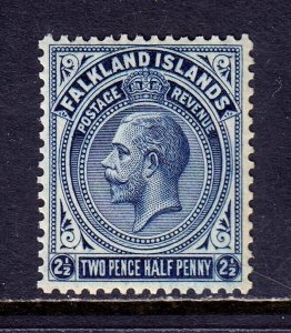 FALKLAND ISLANDS — SCOTT 44 — 1921 2½d KGV DEFINITIVE — MNH — SCV $22+