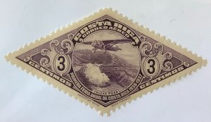 Costa Rica 1937 Scott C30 MH - 3c, 1st annual Fair, Airplane over Poa's ...