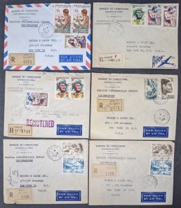 Group of 30 1958-1961 Tahiti/French Polynesia registered covers to USA [Y.46]