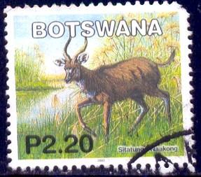 Sitatunga, Botswana stamp SC#751 used