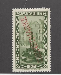 Saar, O20a, Official Overprinted Type 2 Single, **Hinged** #2