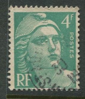 France - Scott 596 - General Definitive Issue -1948 - Used - Single 4fr Stamp