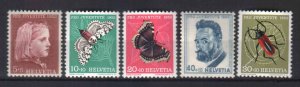 SWITZERLAND STAMPS, 1953. Sc.#B227-B231, MNH