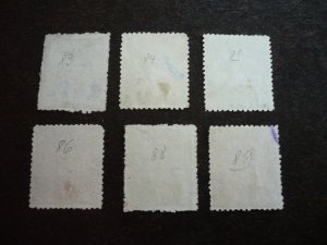 Stamps - Romania - Scott# 94-97,99-100 - Used Part Set of 6 Stamps