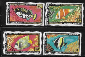 Wallis & Futuna islands 1978 Fish Sc C74-C77 Used A3361