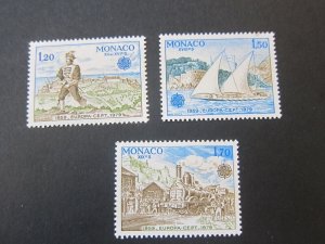 Monaco 1979 Sc 1178-80 small toning set MNH