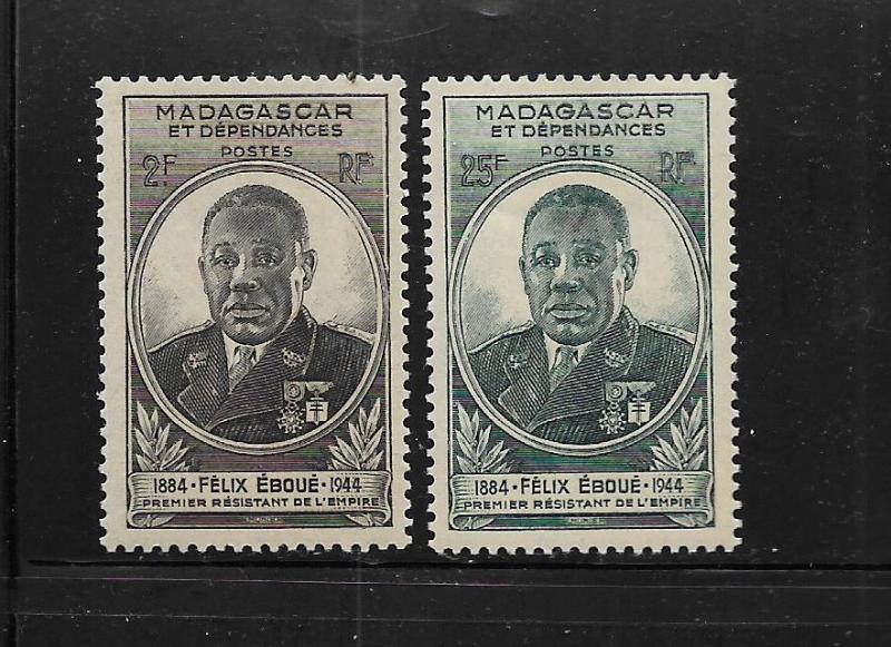 MALAGASY REPUBLIC, 259-260, MINT HINGED, EBOUE ISSUE