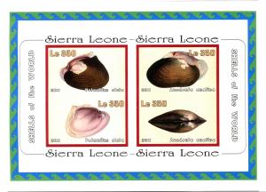 SIERRA LEONE SHEET IMPERF MARINE LIFE SEASHELLS