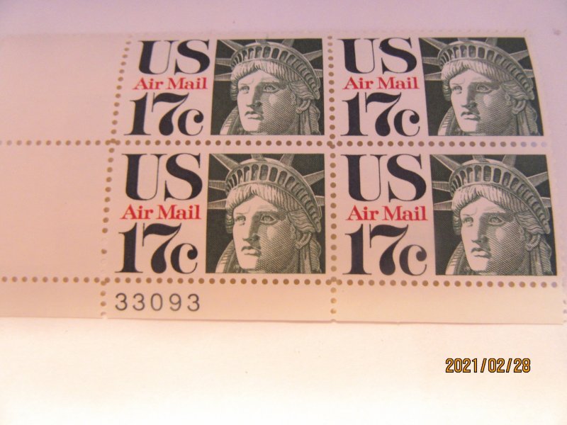 SCOTT C-80 17 CENT STATUE OF LIBERTY AIRMAIL 1971 OG