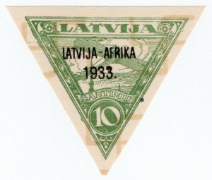 (I.B) Latvia Postal : Africa Overprint 10s