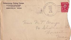 United States Maine Debsconeag 1907 doane 3/1  1900-1911  Corner card Debscon...