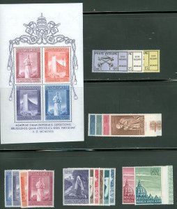 Vatican City 1958 Compete MNH Year Set