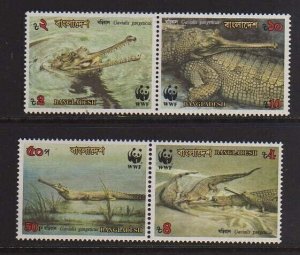 Bangladesh 1990 Sc 340-343 WWF set MNH