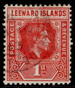 LEEWARD ISLANDS GVI SG99c, 1d carmine, FINE USED. Cat £16.