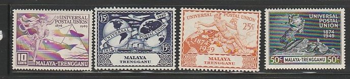 MALAYA-TRENGGANU #49-52 MINT HINGED COMPLETE