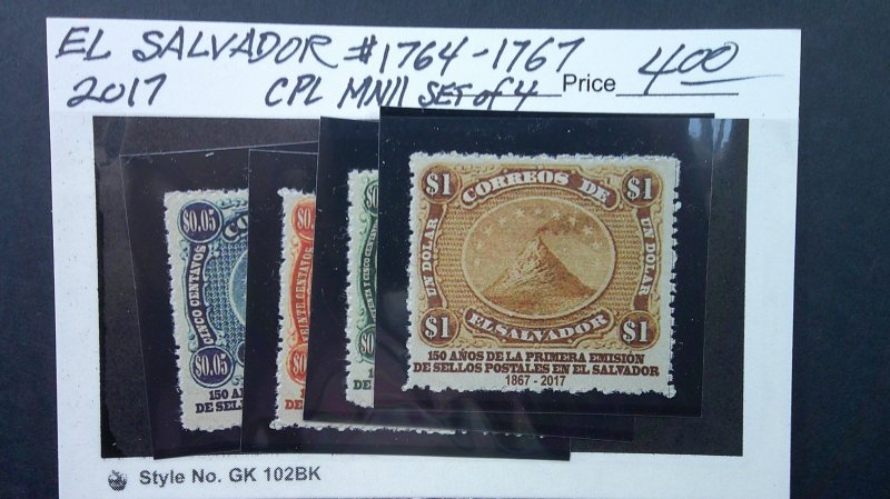 El Salvador 2017 Scott# 1764-1767 complete MNH VF-XF set of 4