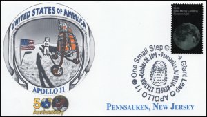 19-231, 2019, Moon Landing, Pictorial Postmark, Event Cover, Apollo 11, 50th Ann