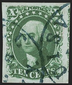 MOMEN: US STAMPS #16 POS. 76L1 USED PF GRADED CERT XF-SUP 95 LOT #85909