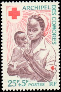 Comoro Islands #B2, Complete Set, 1969, Nurses, Medical, Red Cross, Never Hinged