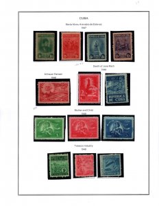 MINT + USED STAMPS FROM EARLY CUBA    (024)