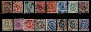 Italy Scott 76-91 Used Complete stamp set of 16