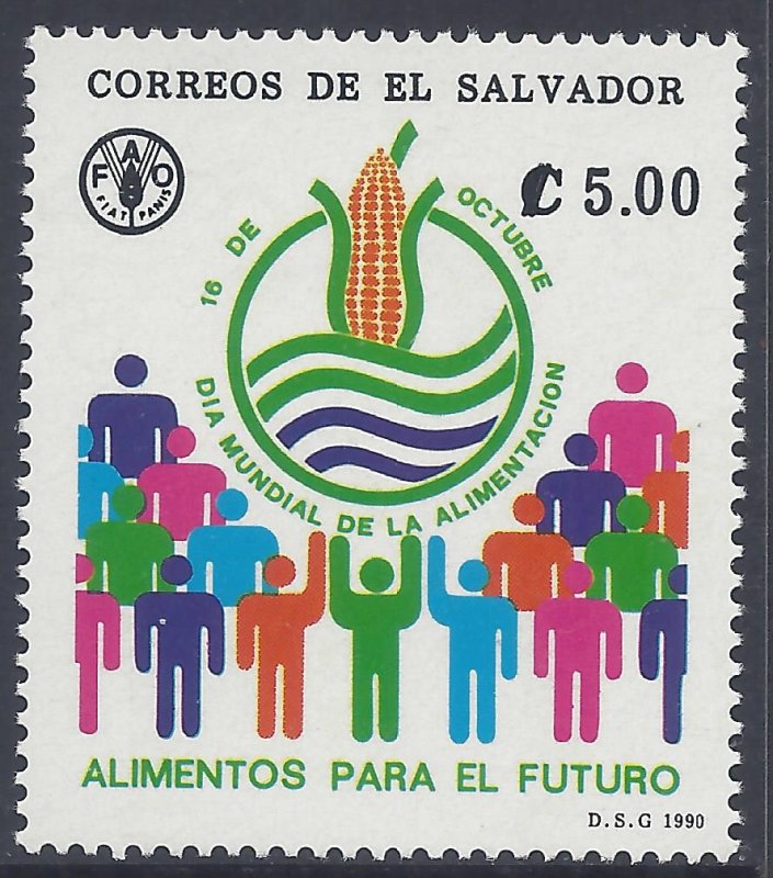 EL SALVADOR WORLD FOOD DAY, FAO, Sc 1248 MNH 1990