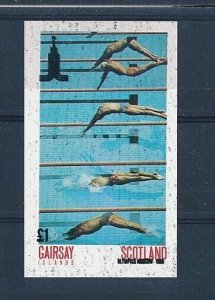 D160394 Olympics Moscow 1980 Swimming S/S MNH Error Proof Gairsay