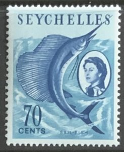 SEYCHELLES 1962 y-cents SAILFISH SG205 LIGHTLY MOUNTED MINT