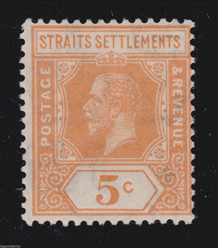 Straits Settlements 1921 Set of 5, Die I - MINT, Unused