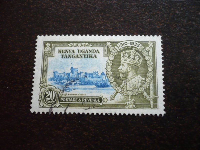 Stamps - Kenya, Uganda, Tanganyika - Scott# 42 - Used Part Set of 1 Stamp