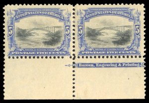 United States, 1901 Pan American Issue #297 Cat$150+, 1901 5c ultramarine and...