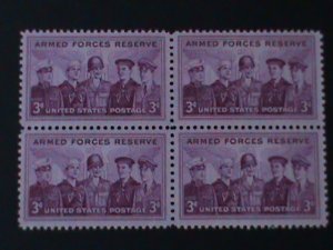 ​UNITED STATES-1955-SC#1067- ARMED FORCES RESERVE  MNH BLOCK-VF-69 YEARS OLD