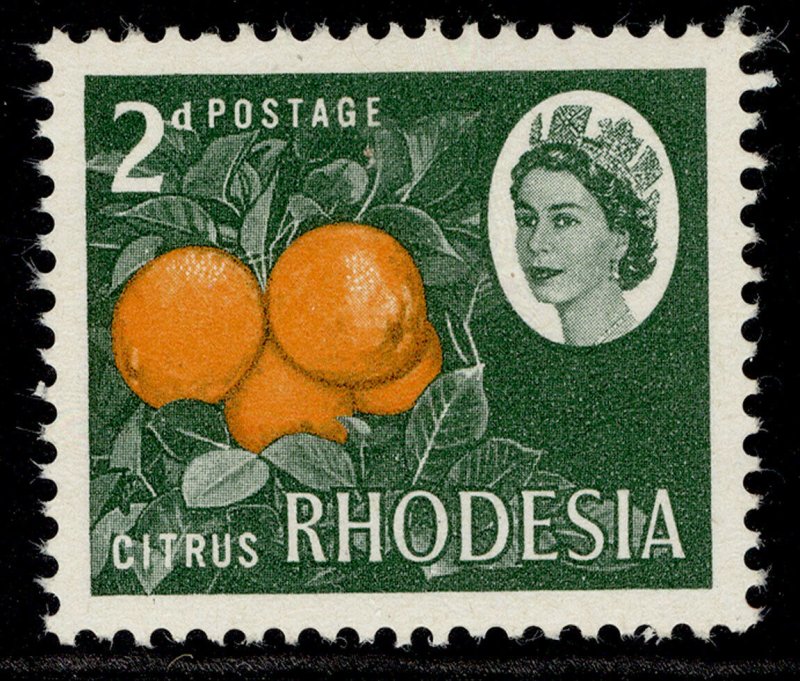 RHODESIA QEII SG398, 2d orange & green, NH MINT.