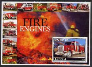 Angola 2002 Fire Engines perf s/sheet #01 unmounted mint