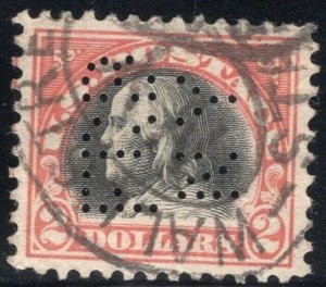 #523 Used Wall Street and perfin cancels Sm. thin at bott. CV. $240 (JH 4/10) 