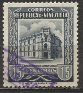 Venezuela 1955; Sc. # 663; Used Single Stamp