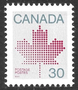 Canada Scott 923 MNH 30c Maple Leaf issue of 1982