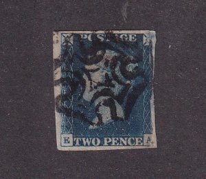 GB SCT # 2 1840 4 MARGINS 2d BLUE WITH SON BLACK MX ALPHA E-A CAT VALUE $1293