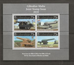 Gibraltar Sc 1221 NH issue of 2010-100 ton guns - Sc$14