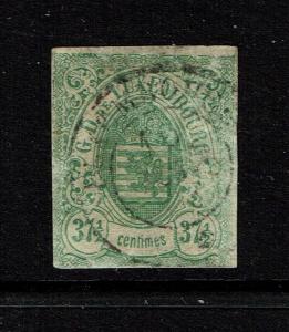 Luxembourg SC# 11, Used, Hinge Remnant, small crease - S4014