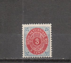 Danish West Indies  Scott#  17  MH  (1898 Numeral of Value)