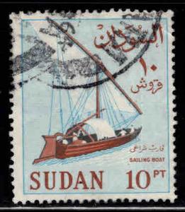 SUDAN Scott 156 Used sailboat stamp