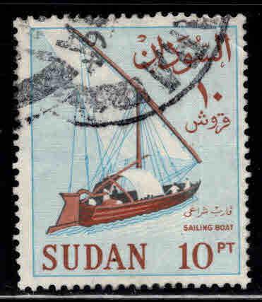 SUDAN Scott 156 Used sailboat stamp