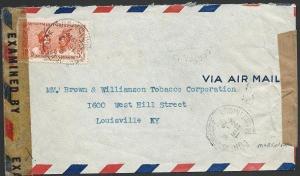 MARTINIQUE 1944 Double censor cover Fort De France to USA..................47454