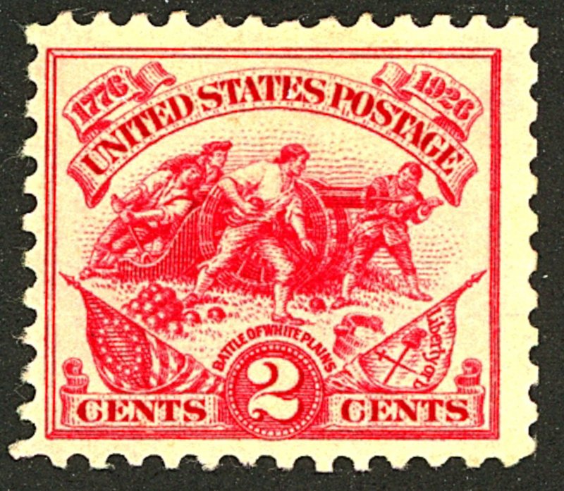 U.S. #629 MINT OG LH CREASES THINS